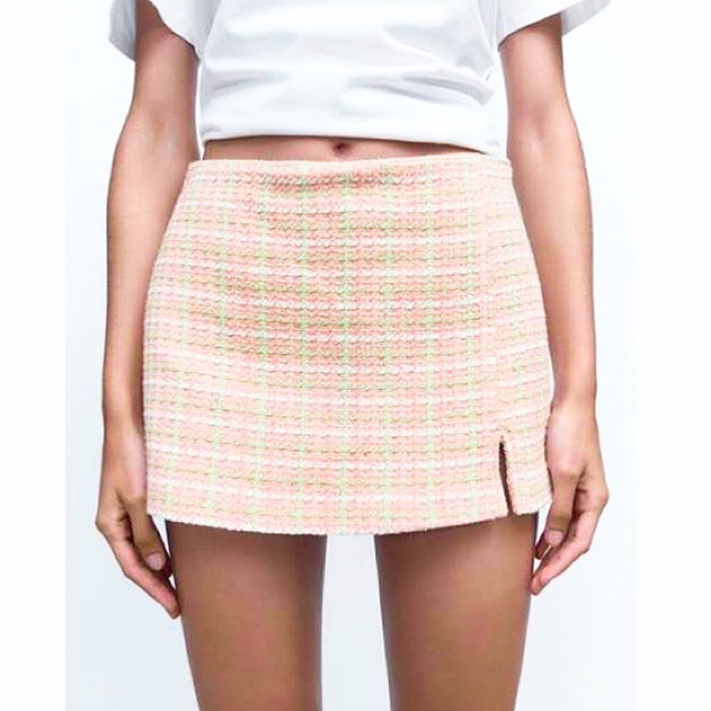Zara Pink and Cream Skort
